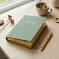 The Muse Undated Wellness Planner - 160gsm Gold-Foiled Linen Journal