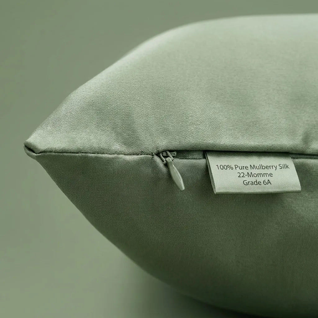 Pure 22 Momme Mulberry Silk Pillowcase - 6A Grade for Hair & Skin Wellness