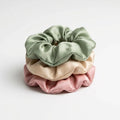 22-Momme Mulberry Silk Scrunchies Set (3-Pack) - Gentle Hair Care