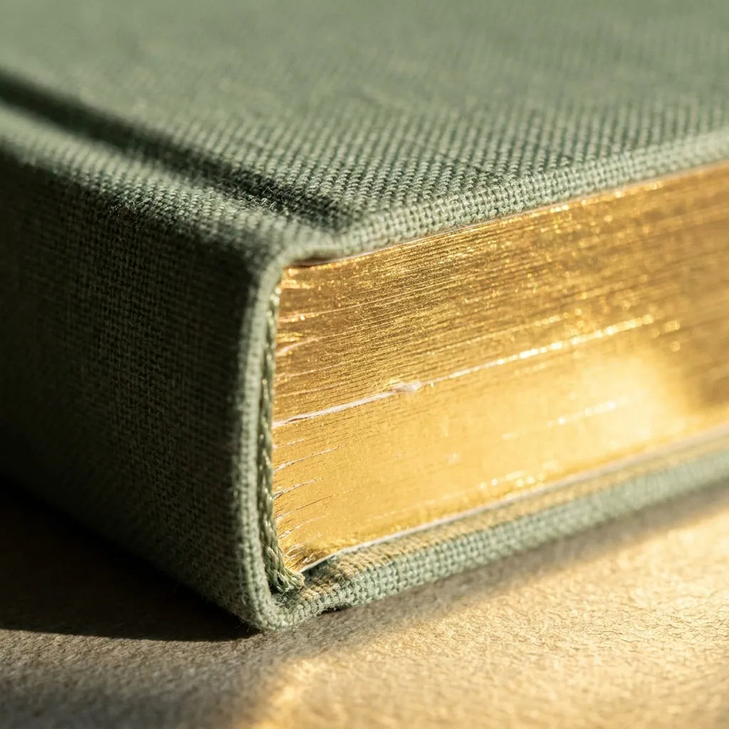 The Muse Undated Wellness Planner - 160gsm Gold-Foiled Linen Journal