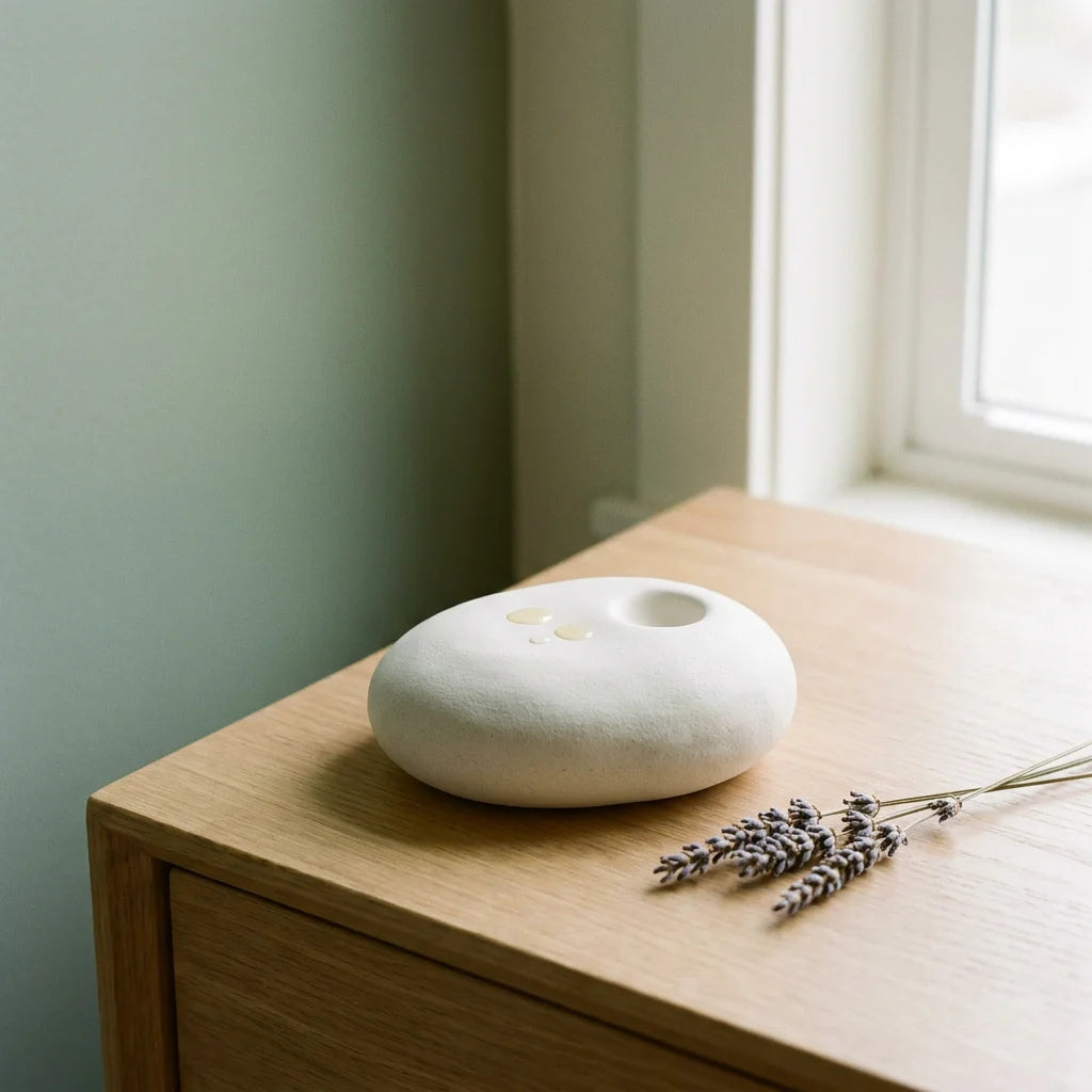 Artisanal Ceramic Diffuser Stone - Minimalist Wellness