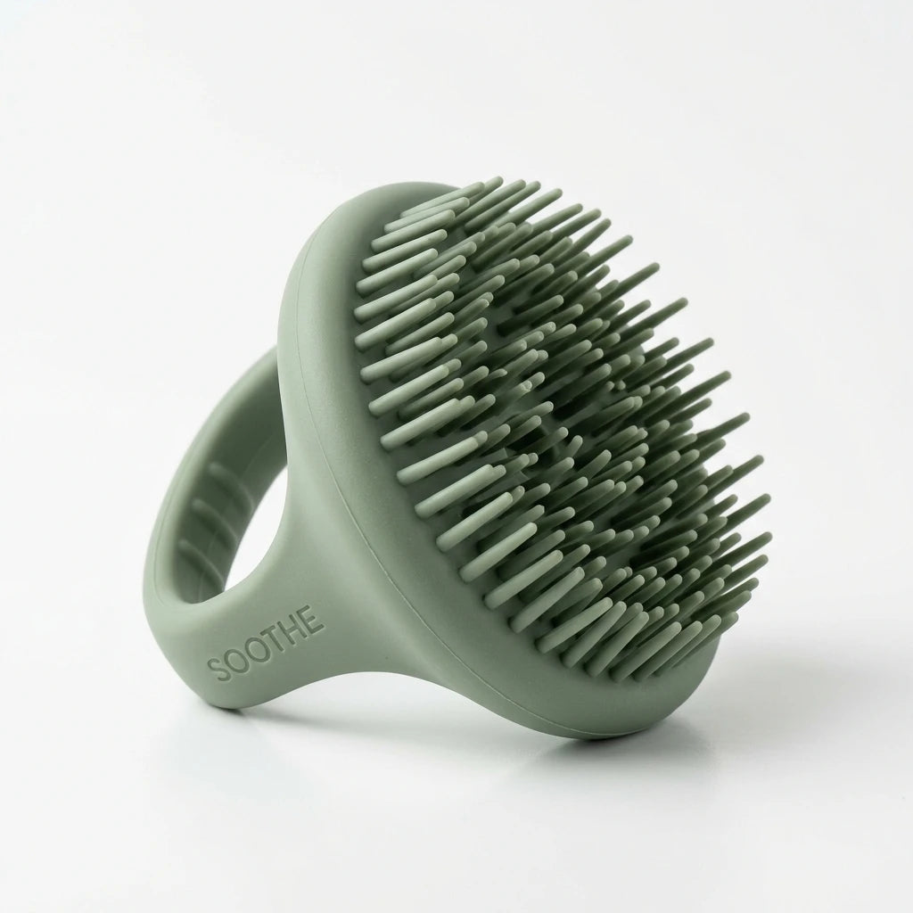 Ergonomic Silicone Scalp Massager Brush - Hair Growth & Stress Relief Spa
