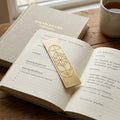 Minimalist Geometric Brass Bookmark - Luxury Stationery Accessory
