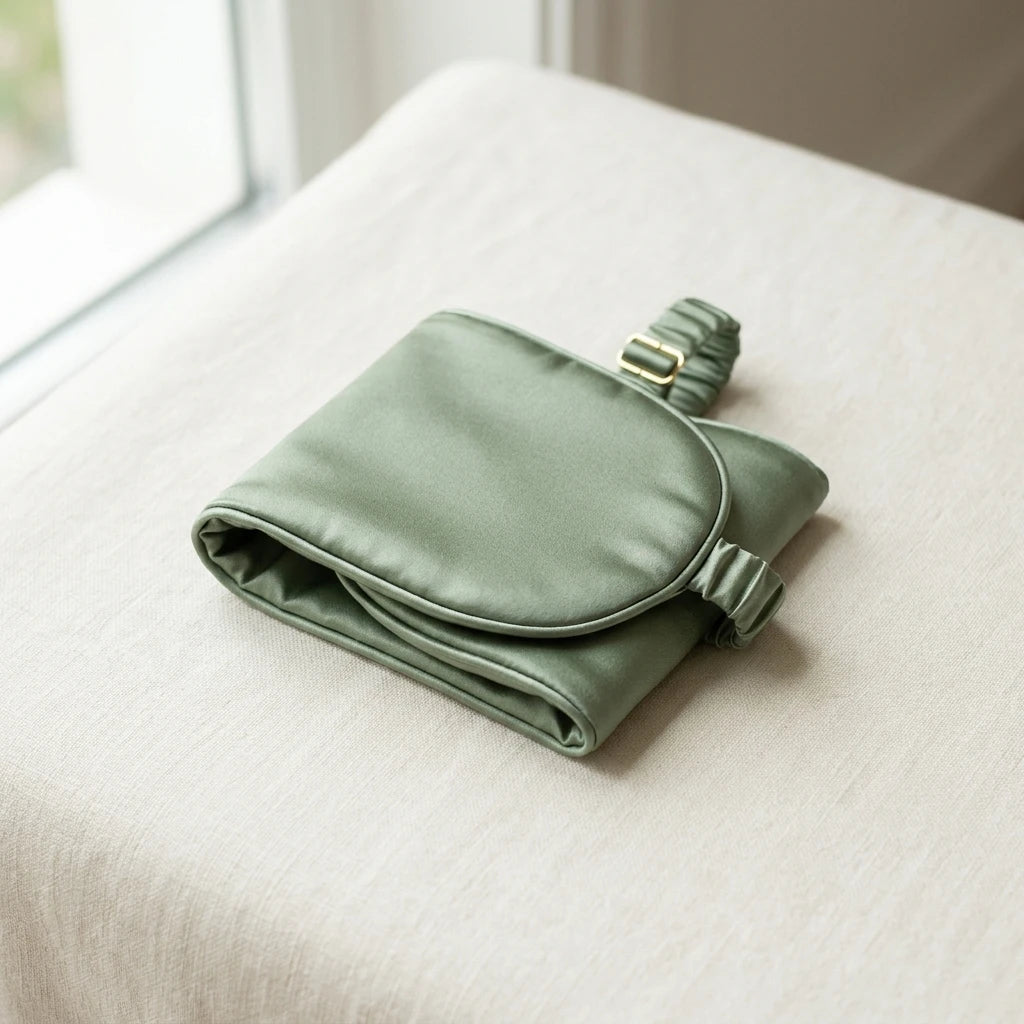 Premium 22-Momme Mulberry Silk Eye Mask - Sage Green | Luxury Sleep Mask